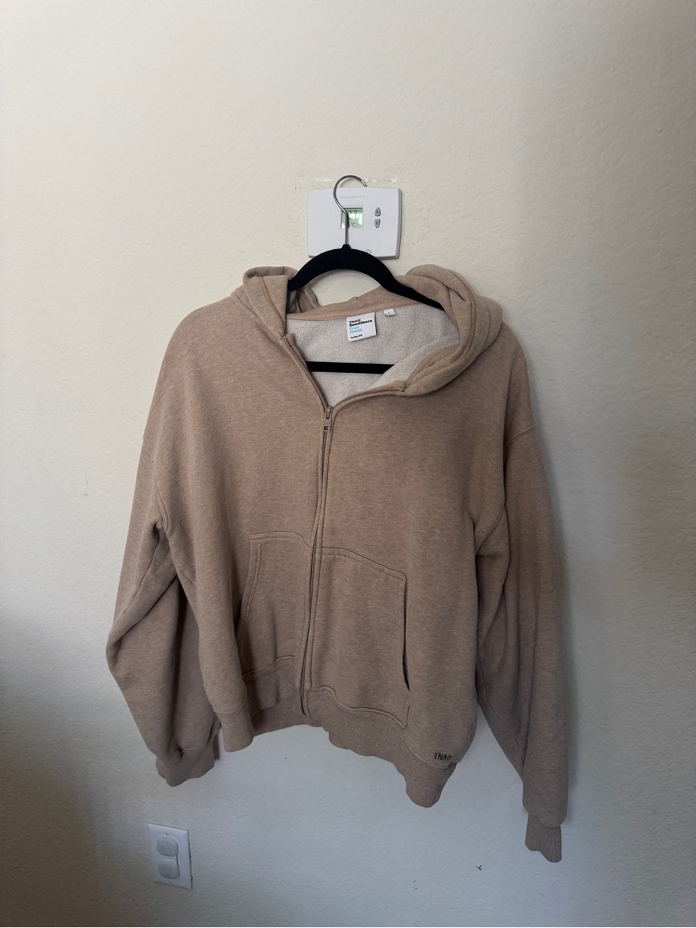 TNA Beige Zip-Up Hoodie